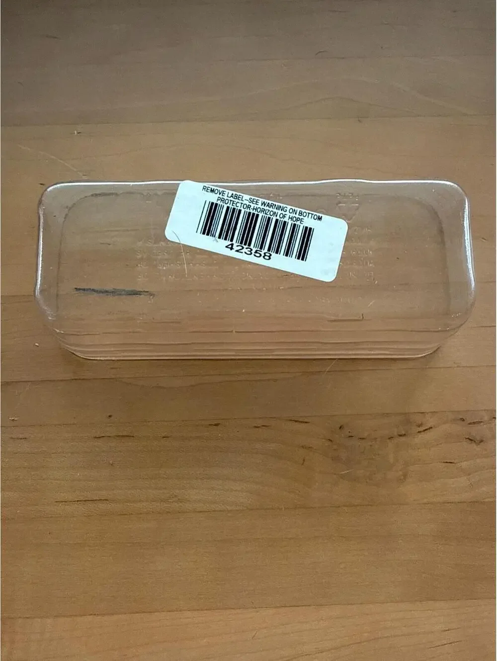 Longaberger Basket Clear Plastic Protector Horizon of Hope 42358 7L x 3W x 1.75H
